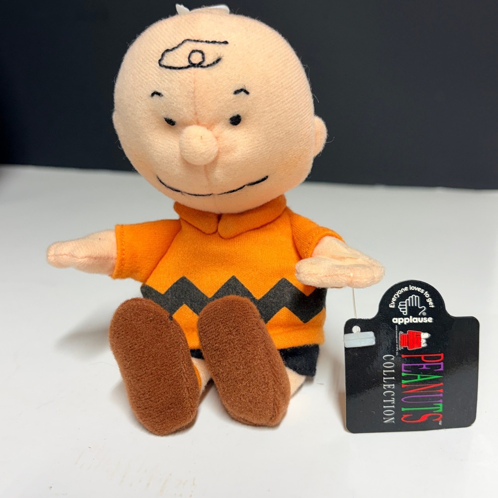 Applause Peanuts Collection Charlie Brown Mini Plush 7.5‎ Inch Vintage Toy 36260